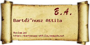 Bartánusz Attila névjegykártya